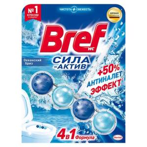 Блок д/унитаза Bref Сила-актив гигиенический, Океанский бриз