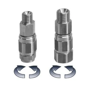 Фитинг поворотный прямой 1/4M - 1/4F 400 бар Nickel для консоли (Никелированная латунь)