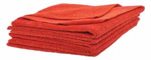 Салфетка из микрофибры двухсторонняя без краев, красная Microfibre Cloth Red 40x40, 400 gsm A302 1/5