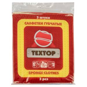 Салфетка прорезиненная (губчатая) Зшт. в упаковке TEXTOP