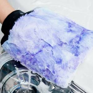 картинка Рукавица для мойки COLOR-POP WASH MITT 20x25 см, пурпурная, Purestar для автомобиля