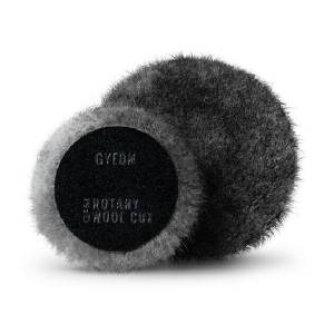 Круг меховой полировальный режущий GYEON ROTARY WOOL CUT из натуральной овчины, 80 мм, 2 штуки в упаковке