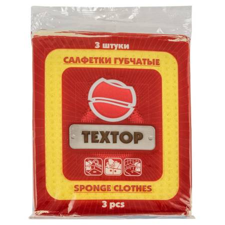 Салфетка прорезиненная (губчатая) Зшт. в упаковке TEXTOP
