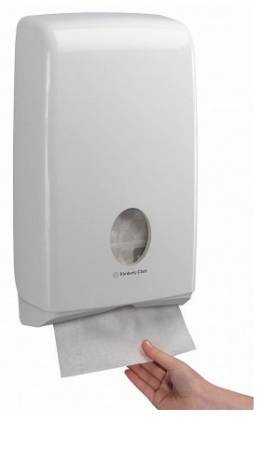 Диспенсер компак. для бум. полотенец в пачках Aquarius Slimfold, белый, Kimberly-Clark,