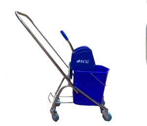Тележка уборочная ACG 25 л., с отжимом, каркас из нержавейки