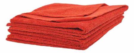 Салфетка из микрофибры двухсторонняя без краев, красная Microfibre Cloth Red 40x40, 400 gsm A302 1/5