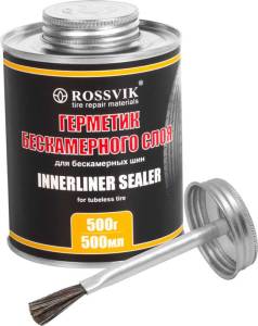 Герметик бескамерного слоя 500 мл/500 г банка с кистью ROSSVIK