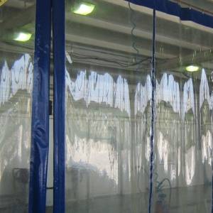 Штора прозрачная сварная для автомоек из ПВХ ткани, толщина 0,5 мм.