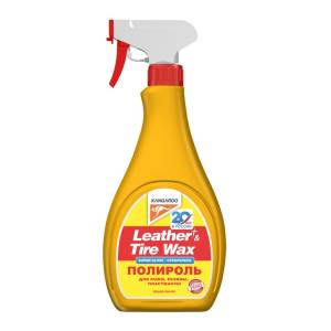 Полироль Супер блеск (кожа, резина, пластик) Leather & Tire Wax Super Gloss, 500 мл, KANGAROO