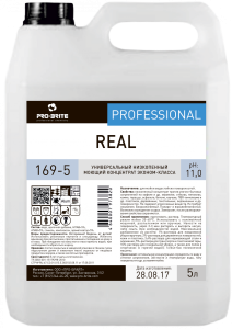 Концентрат низкопенный моющий эконом-класса REAL, 5 л, PRO-BRITE