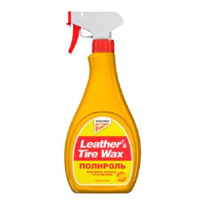 Полироль универсальный (кожа, резина, пластик) Leather & Tire Wax, 500 мл, KANGAROO