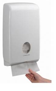 Диспенсер компак. для бум. полотенец в пачках Aquarius Slimfold, белый, Kimberly-Clark,