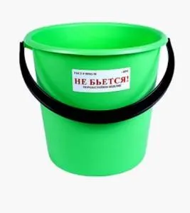 Ведро 10 л. пластиковое, круглое, зеленое