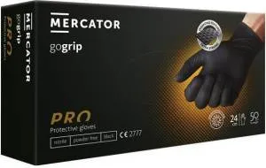 Перчатки нитриловые GOGRIP черные XL (уп 50 шт/25 пар) MERCATOR