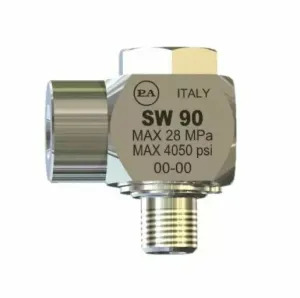 Фитинг поворотный угловой SW90, 90 градусов (нержавеющая сталь) 3/8-3/8 на втулках (для консоли)
