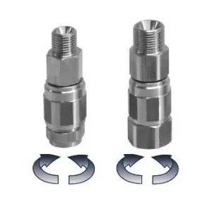 Фитинг поворотный прямой 1/4M - 1/4F 400 бар Nickel для консоли (Никелированная латунь)