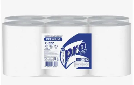 Полотенца бумажные в рулонах  без перфорации, 2 сл., 150 м, PRO